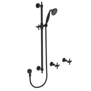 Lillian Rail Shower Set, Matte Black